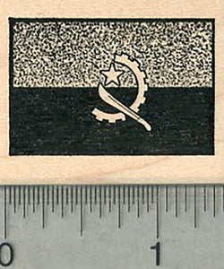 Flag of Angola Rubber Stamp