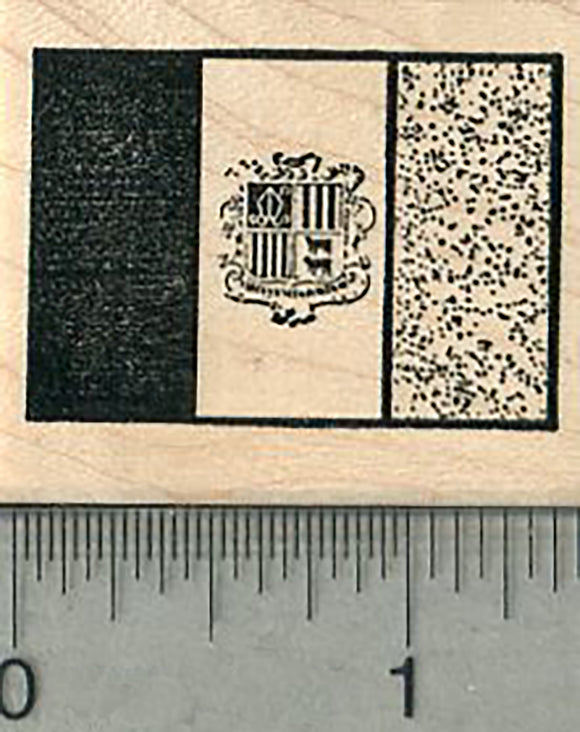Flag of Andorra Rubber Stamp