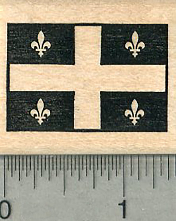 Flag of Quebec Rubber Stamp