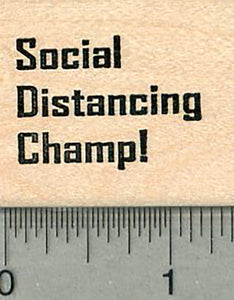 Social Distancing Rubber Stamp, Virus Series
