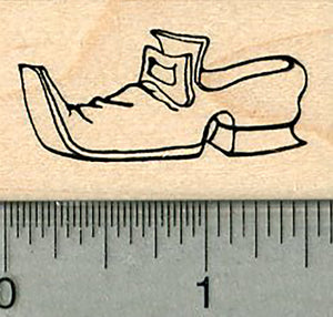 Pilgrim Shoe Rubber Stamp, Facing Left, with Buckle
