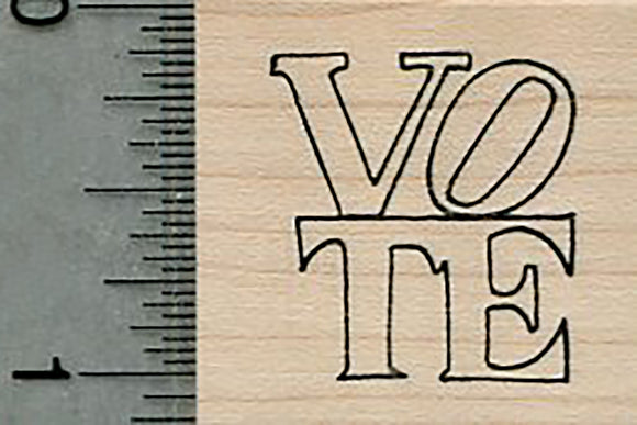 Small Vote Rubber Stamp, Great for Voter Post Card Projects