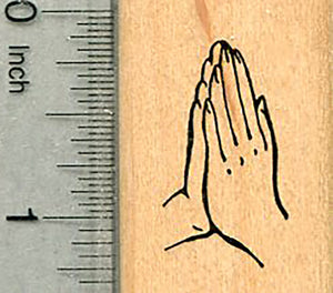 Praying Hands Rubber Stamp