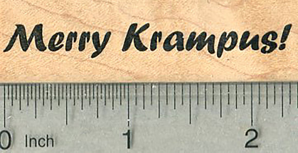 Merry Krampus Rubber Stamp