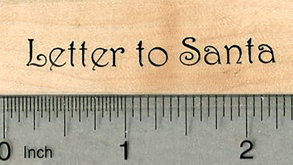 Letter to Santa Rubber Stamp, Christmas Series