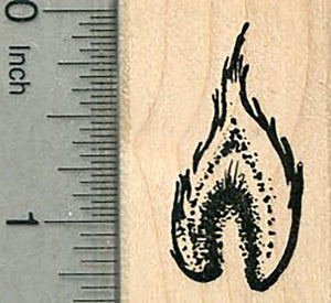Flame Rubber Stamp, Great to top candles