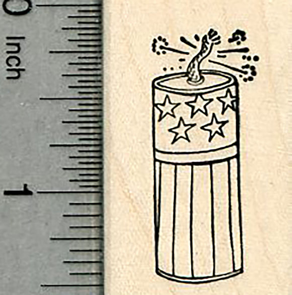 Small Firecracker Rubber Stamp, July Fourth Series