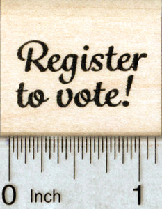 Voting Rubber Stamp, Register to Vote, Voter Postcard series
