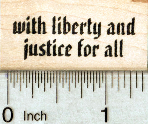 With Liberty Rubber Stamp, American Pledge of Allegiance