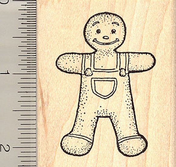 Gingerbread Boy Rubber Stamp, Christmas Cookie, Fairy Tale