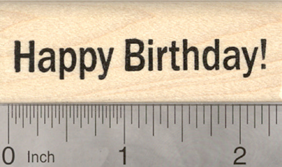Happy Birthday Stamp– Rubber Stamp Plantation