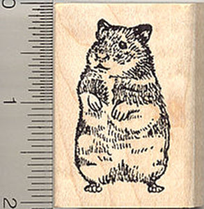 Hamster Rubber Stamp, Syrian Golden Breed, Hampster