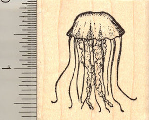 Jellyfish Rubber Stamp, Jellies, Free-Swimming Marine Animals