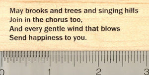 St. Patrick's Day Blessing Rubber Stamp, May brooks and trees and singing hills