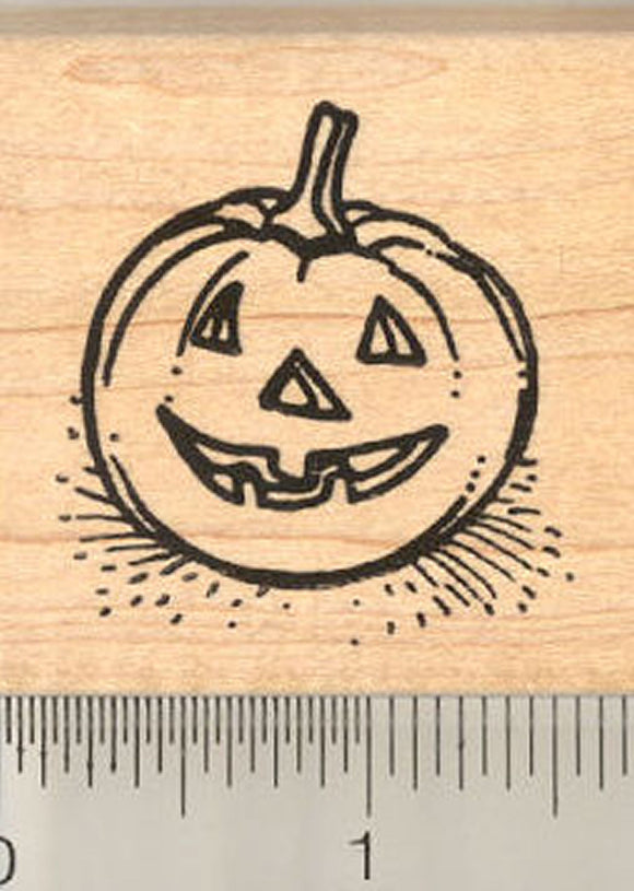 Jack-O-Lantern Rubber Stamp