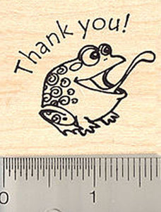 Thank You Frog Rubber Stamp