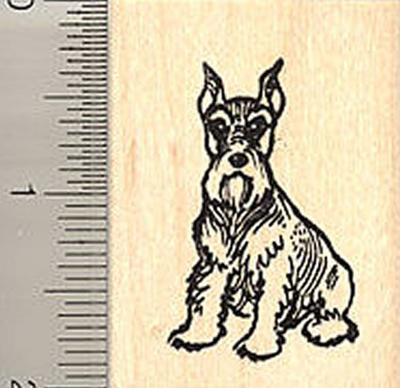 Miniature Schnauzer Dog Rubber Stamp