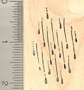 Raindrops Rubber Stamp