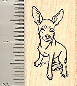 Cool Chihuahua Rubber Stamp