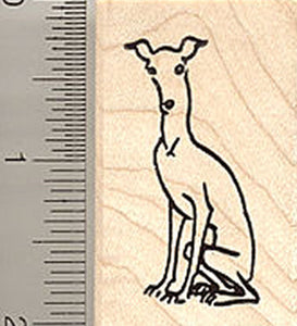 Whippet Dog Rubber Stamp