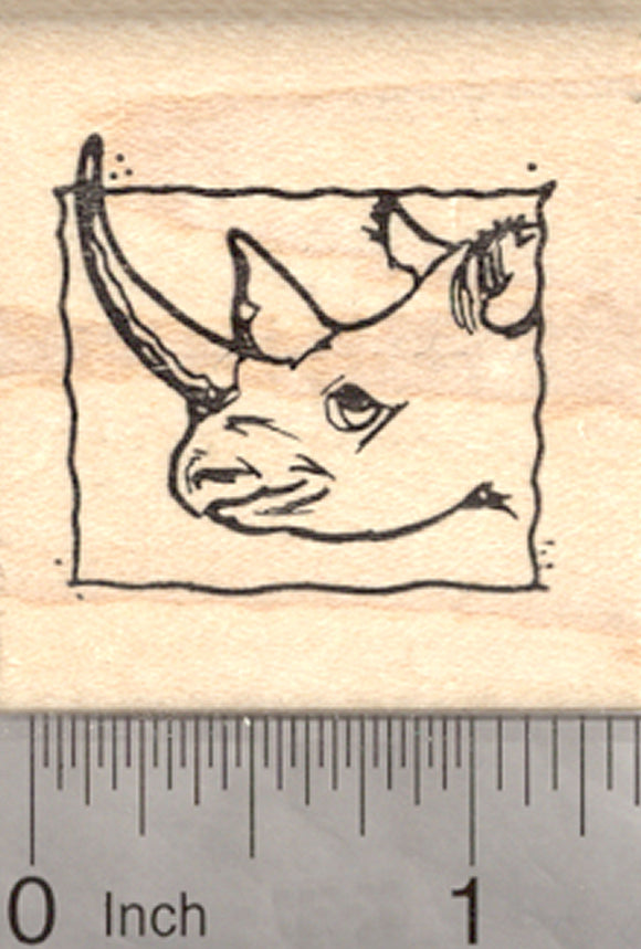 Rhinoceros Rubber Stamp, Rhino