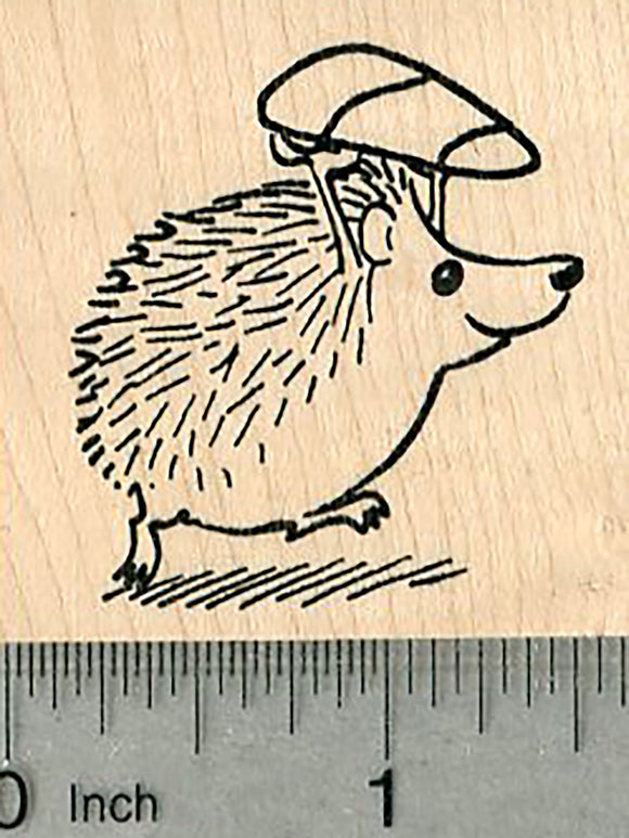 Halloween Hedgehog Candy Bandit Rubber Stamp