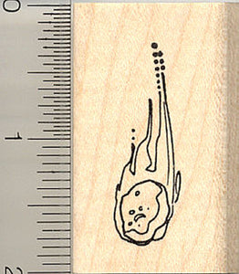 Falling Asteroid Rubber Stamp