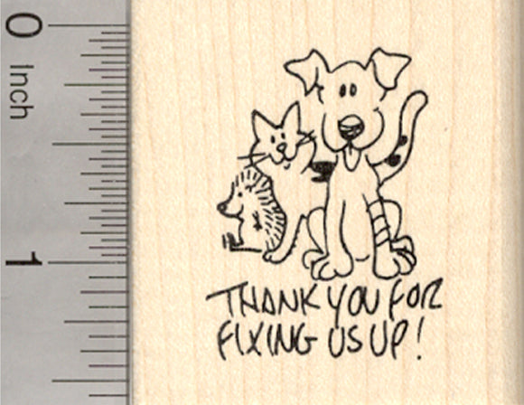 Thank You for Fixing Us Up! Rubber Stamp