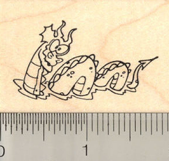 Sea Monster Rubber Stamp