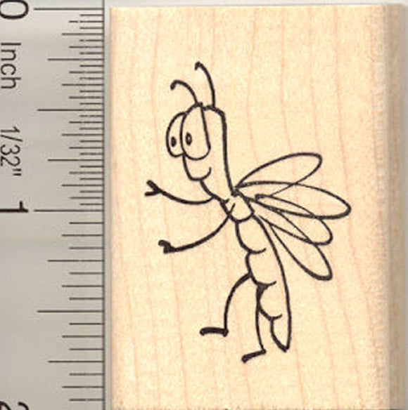 Happy Bug Rubber Stamp