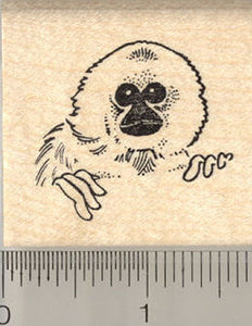 Gibbon Portrait Rubber Stamp