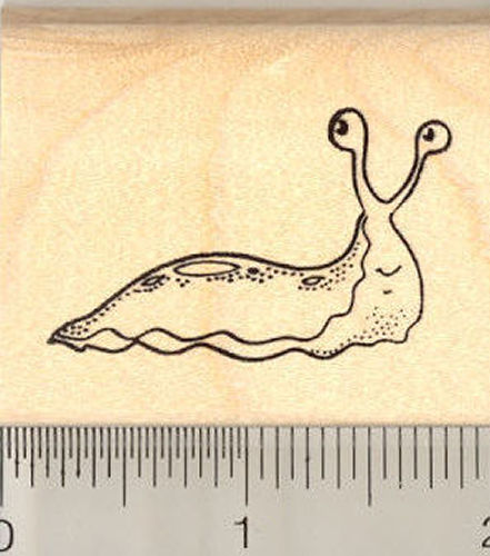 Cute Slug Rubber Stamp