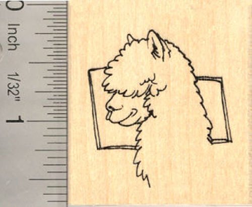 Alpaca portrait Rubber Stamp