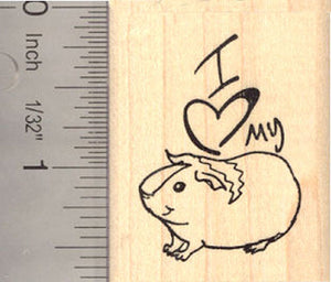 I heart my Guinea Pig Rubber Stamp