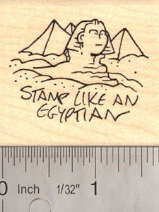 Stamp like an Egyptian Rubber Stamp (Sphinx with pyramids of Giza)