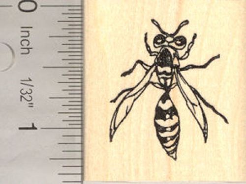 Wasp Rubber Stamp (Insect, Bug)