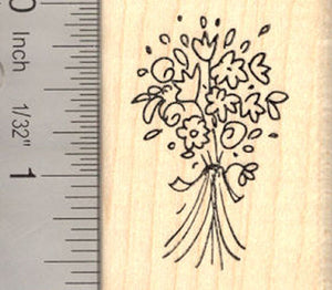 Bouquet of Flowers Rubber Stamp