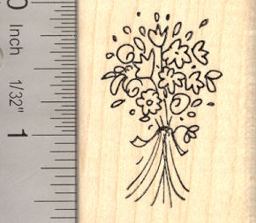 Bouquet of Flowers Rubber Stamp