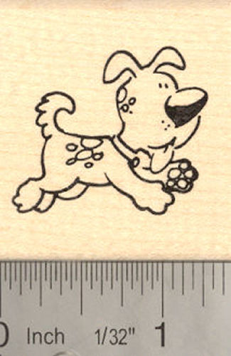 Cute Puppy Rubber Stamp (Dog)