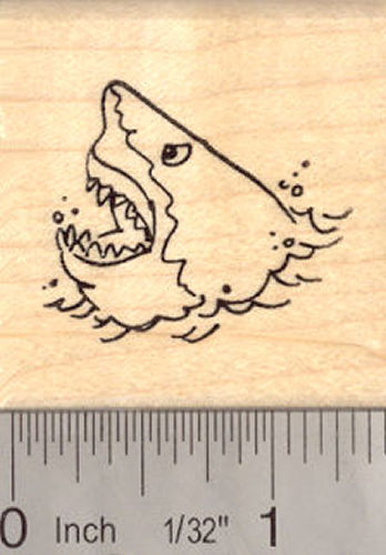 Small Shark Rubber Stamp