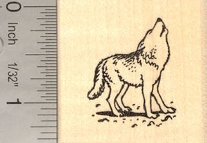Small Wolf Rubber Stamp