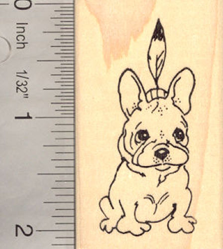 French Bulldog Thanksgiving Rubber Stamp Dog