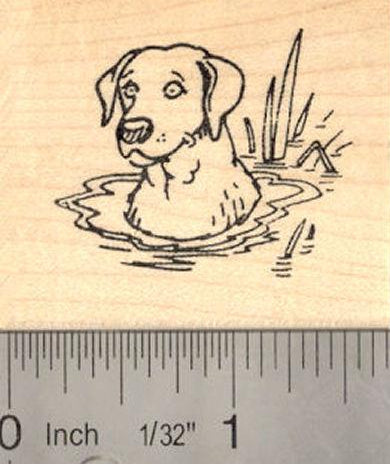 Labrador Retriever Dog Rubber Stamp