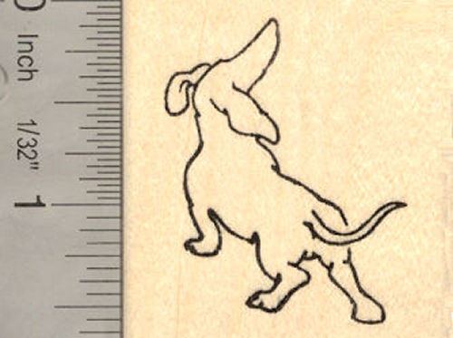 Dachshund Dog Rubber Stamp