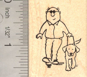 Guide Dog for the Blind or Hearing Impaired Rubber Stamp