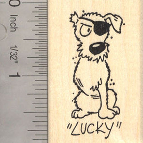 Lucky the Dog Rubber Stamp