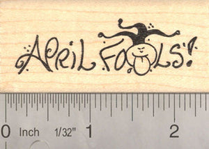 April Fools Day Rubber Stamp, Jester