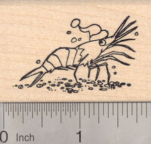 Christmas Krill Shrimp Rubber Stamp