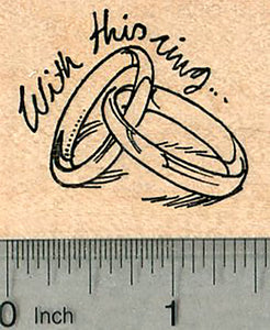 With this ring Rubber Stamp, Wedding Bands