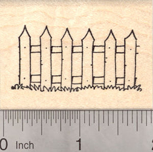 Picket Fence Rubber Stamp, Great for Scenes
